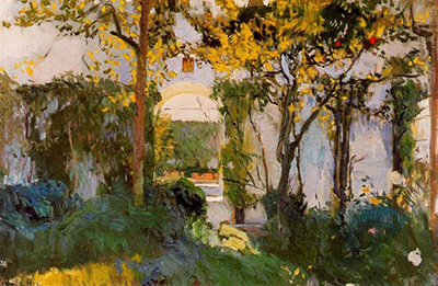 Old Garden of the Alcazar in Seville Joaquin Sorolla